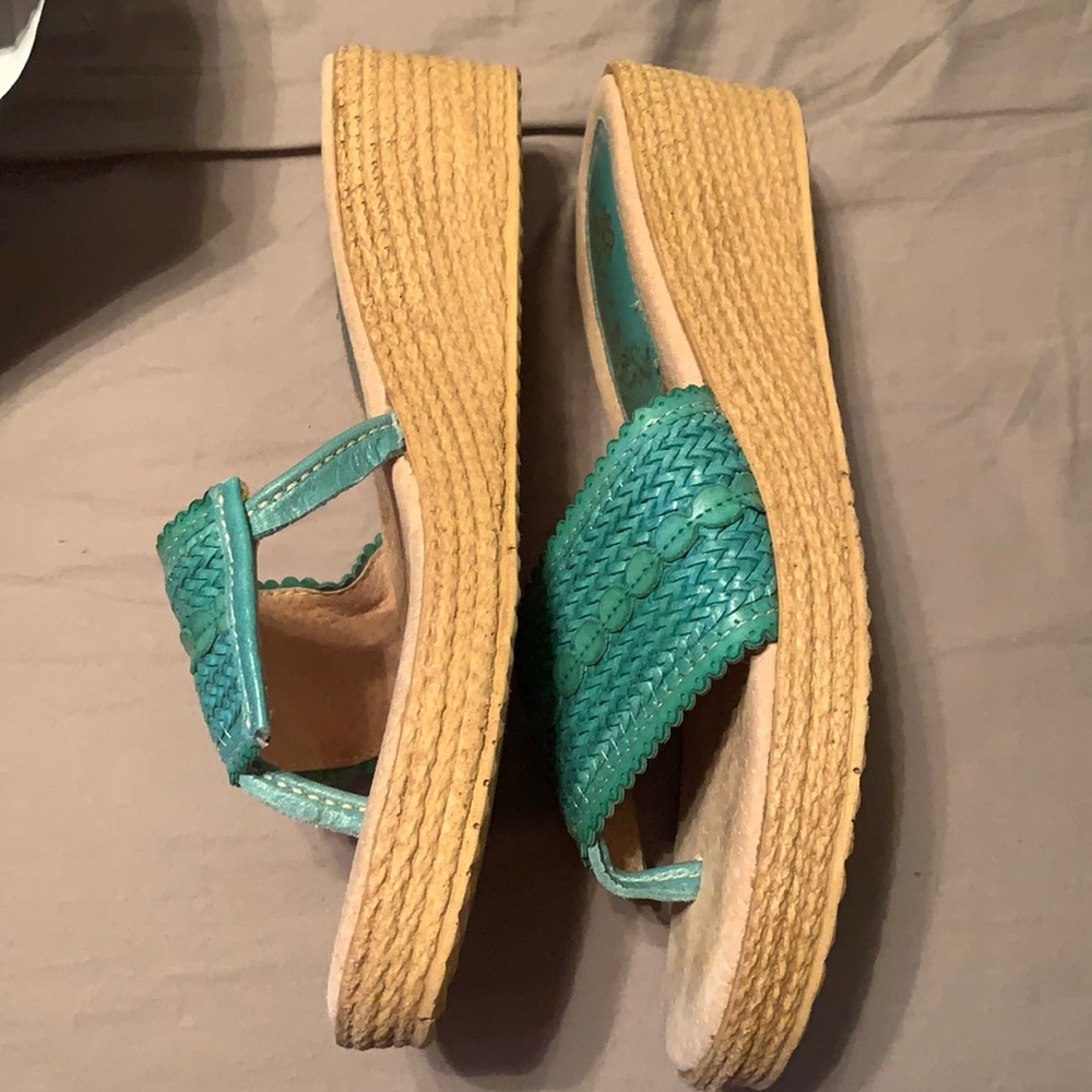 Beautiful sandals that were bought at Nordstrom.